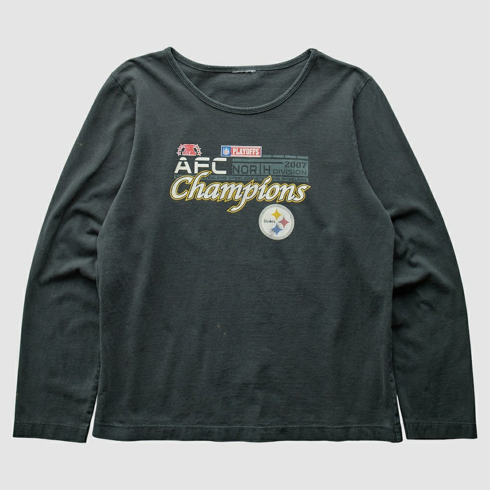 Pittsburgh Steelers 2007 T-Shirt - Black Vintage discount