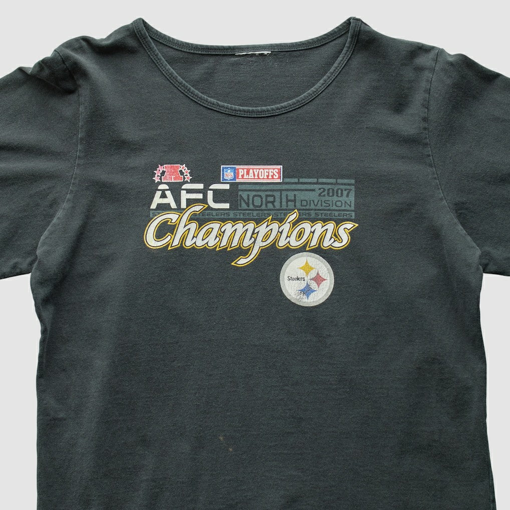 Pittsburgh Steelers 2007 T-Shirt - Black Vintage discount