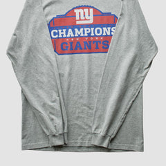 New York Giants Reebok 2012 T-Shirt - Gray Vintage sale