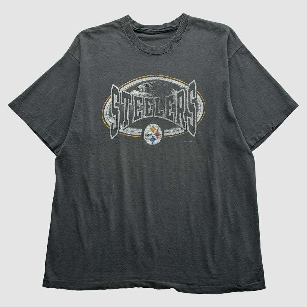 Pittsburgh Steelers 90s T-Shirt - Gray Vintage discount