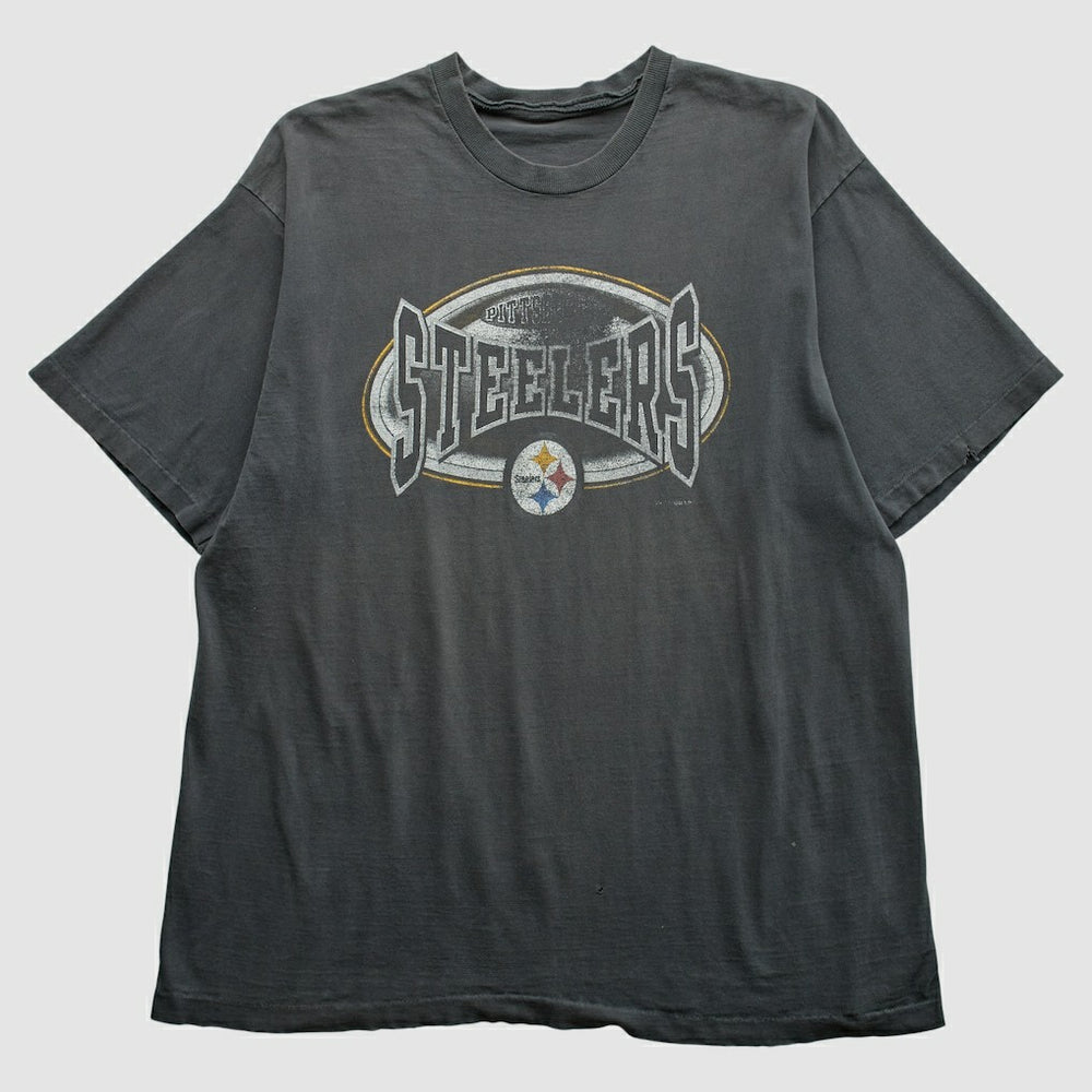 Pittsburgh Steelers 90s T-Shirt - Gray Vintage discount