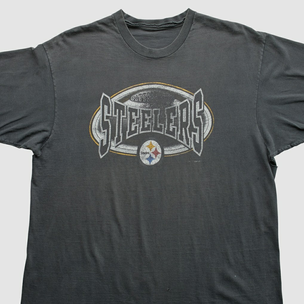 Pittsburgh Steelers 90s T-Shirt - Gray Vintage discount