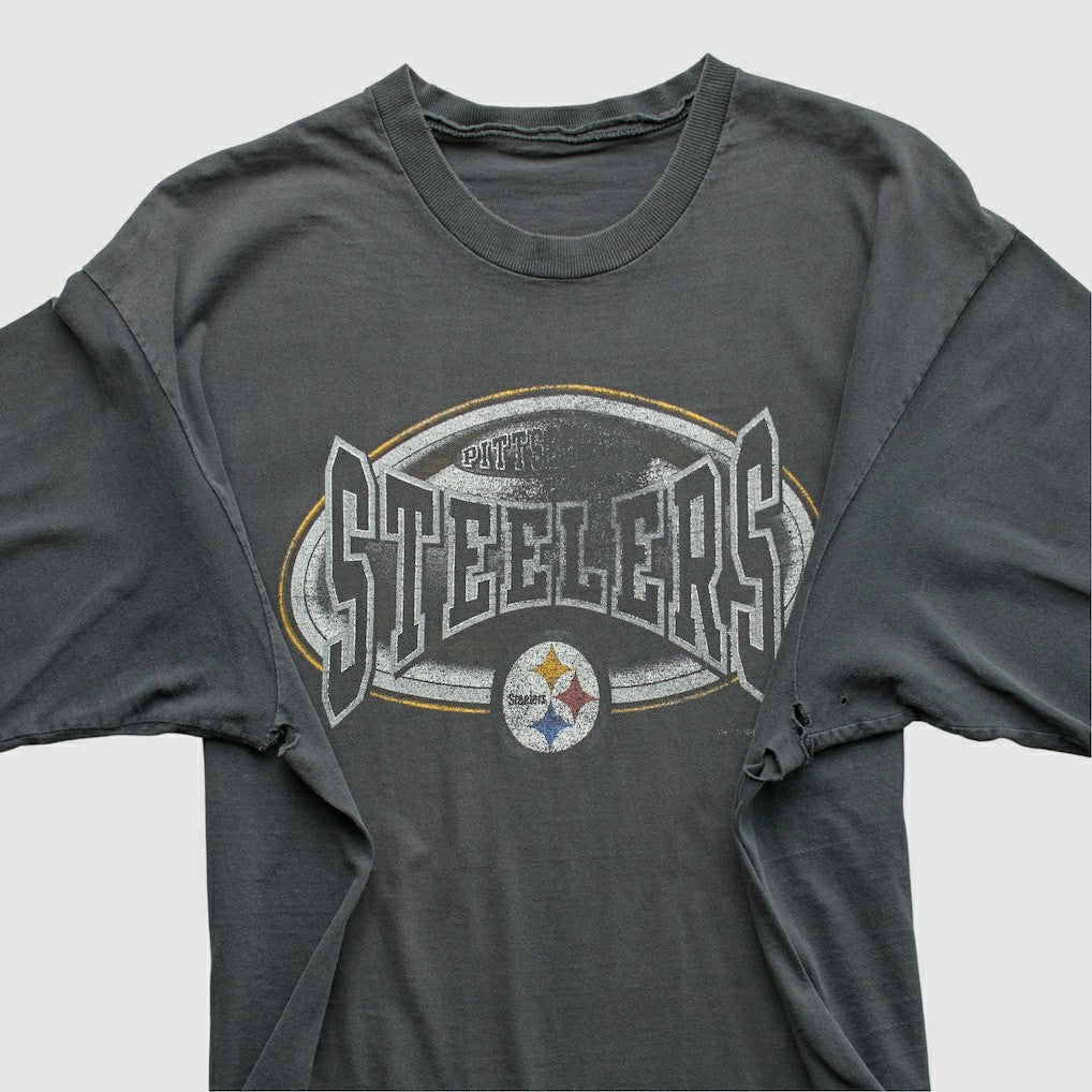 Pittsburgh Steelers 90s T-Shirt - Gray Vintage discount