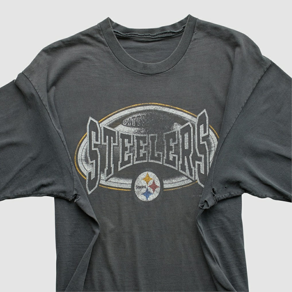 Pittsburgh Steelers 90s T-Shirt - Gray Vintage discount
