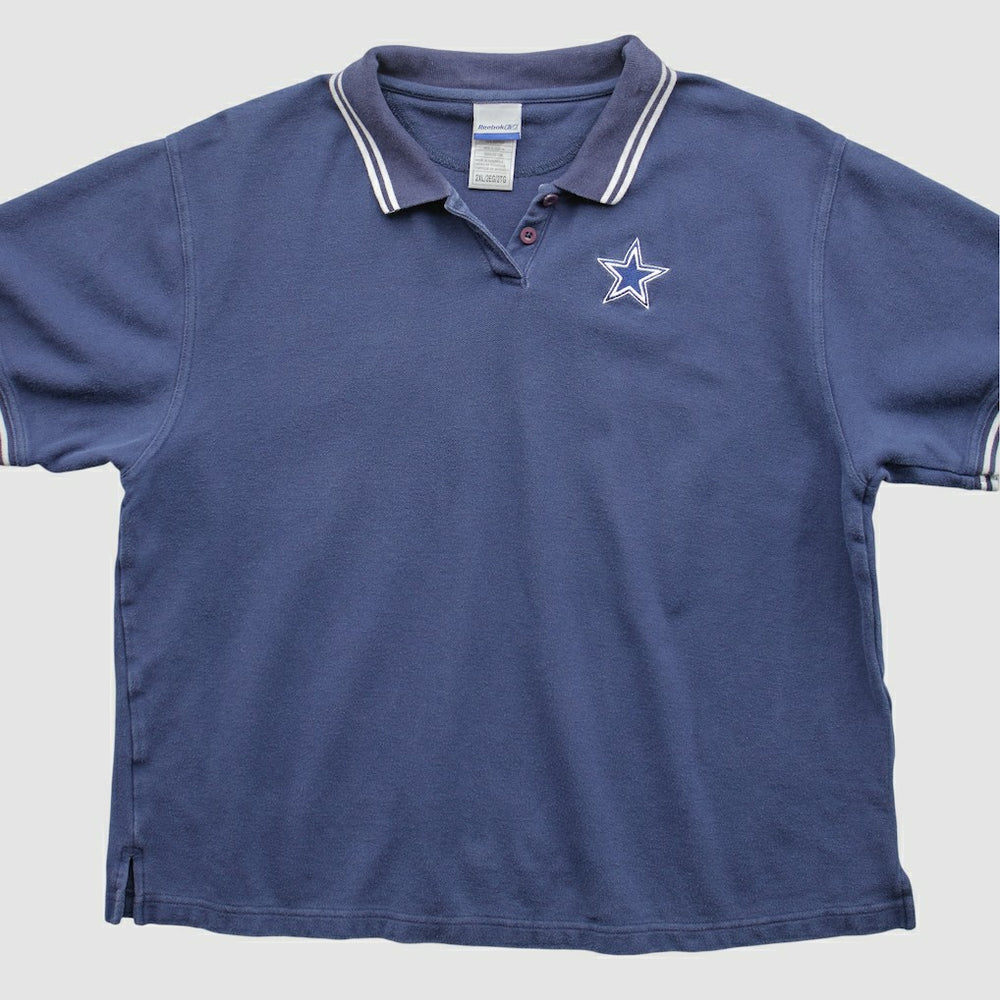 Dallas Cowboys Reebok 2000s Polo - Navy Vintage discount