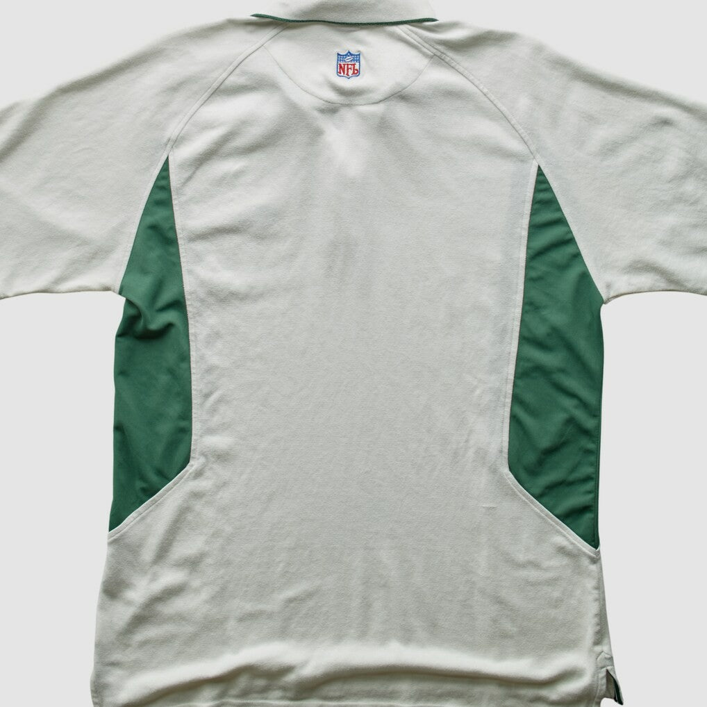 New York Jets Reebok 2000s Polo - 3 Buttons T-Shirt - White Vintage for sale