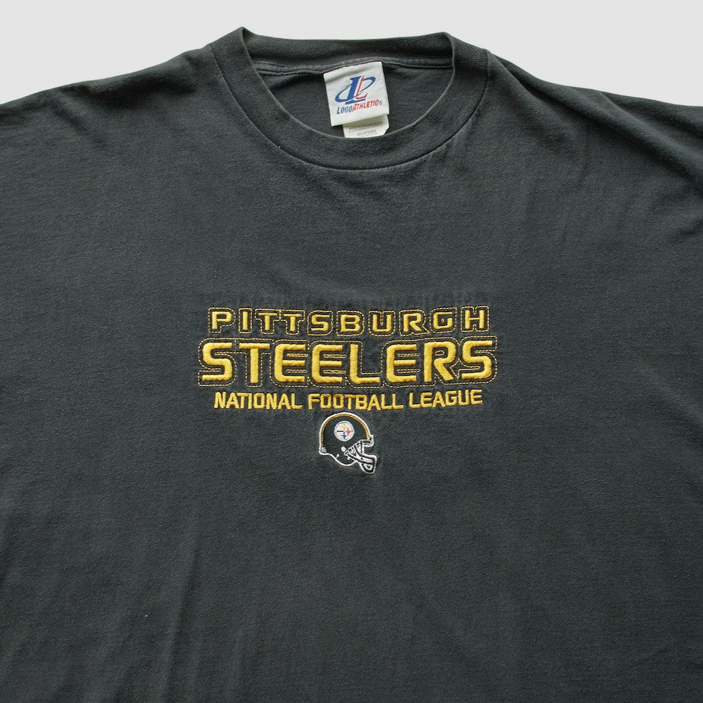 Pittsburgh Steelers Logo Athletic 2000s T-Shirt - Black Vintage cheap