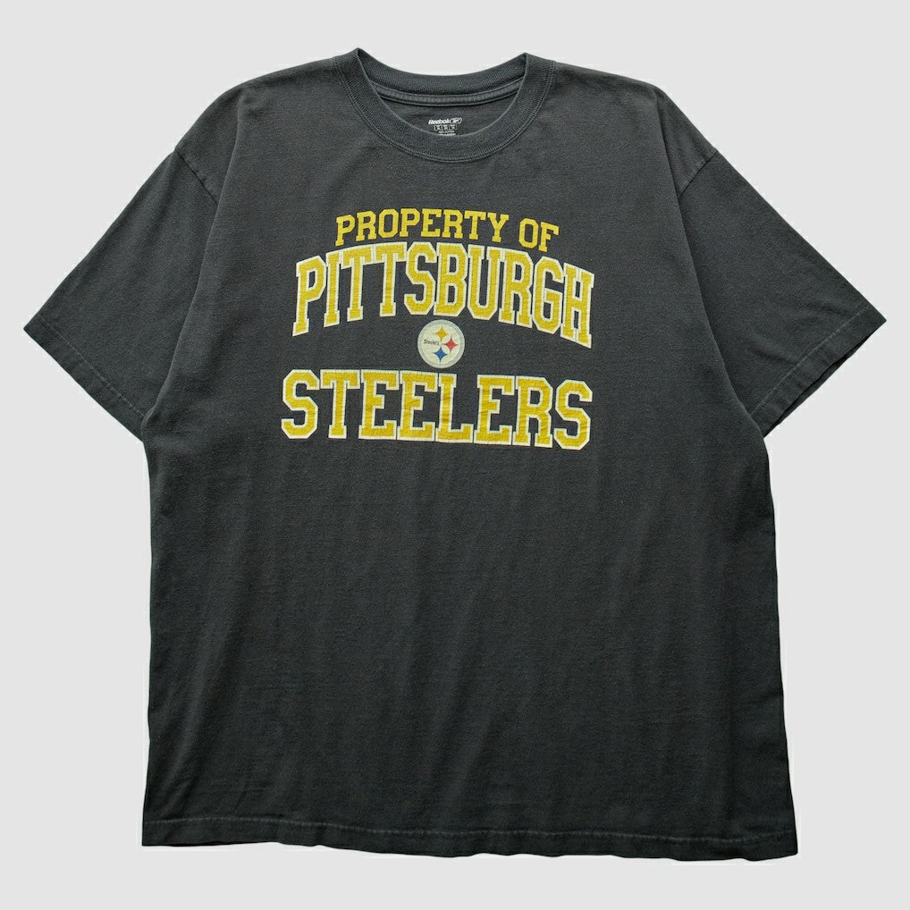 Pittsburgh Steelers Reebok 2000s T-Shirt - Black Vintage for sale