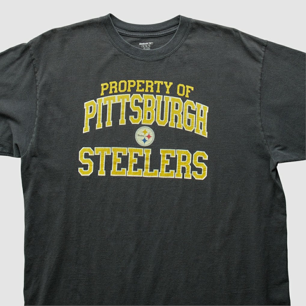 Pittsburgh Steelers Reebok 2000s T-Shirt - Black Vintage for sale
