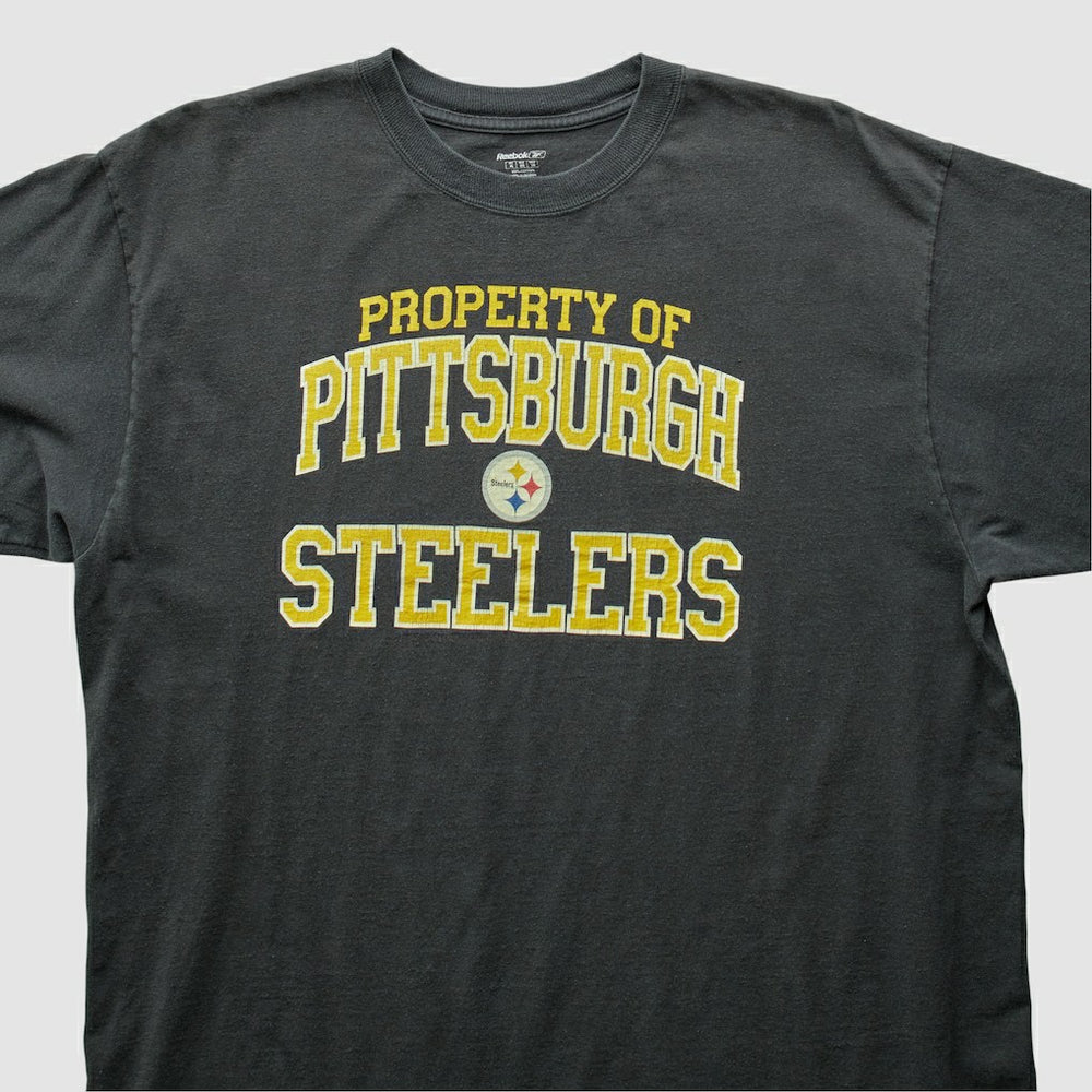 Pittsburgh Steelers Reebok 2000s T-Shirt - Black Vintage for sale