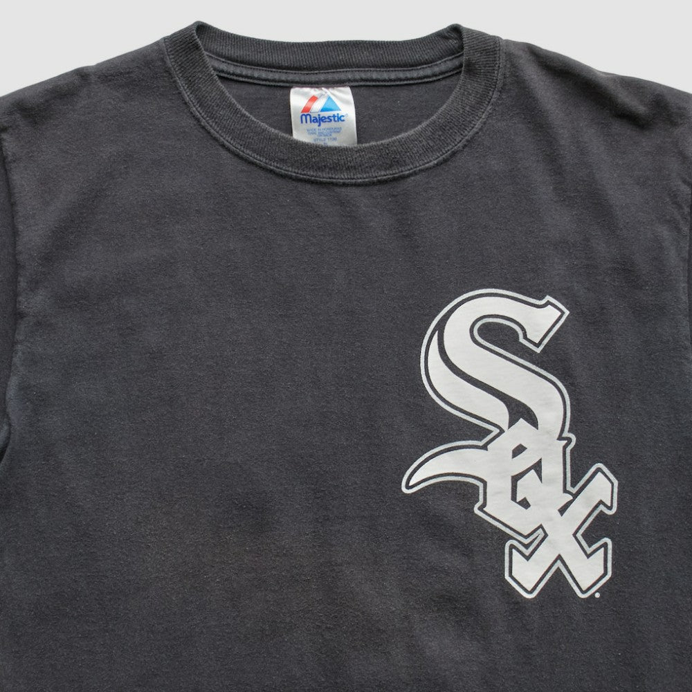 Chicago White Sox Majestic 2000s T-Shirt - Black Vintage