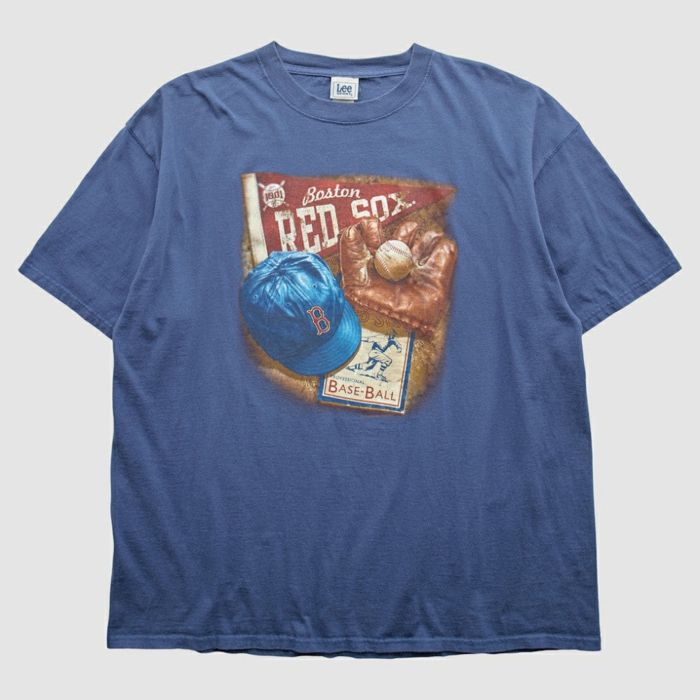 Boston Red Sox Lee Apparel 2000s T-Shirt - Blue Vintage