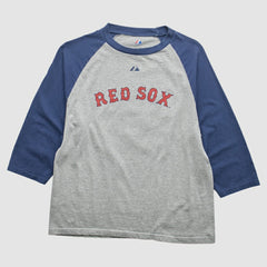 Boston Red Sox Majestic 2000s T-Shirt - Gray Vintage