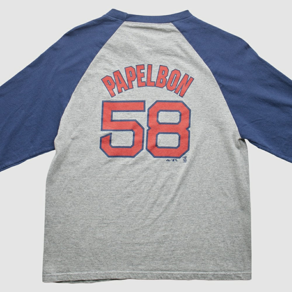 Boston Red Sox Majestic 2000s T-Shirt - Gray Vintage