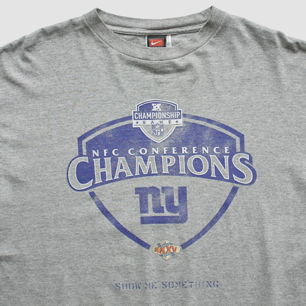 New York Giants 2000 T-Shirt - Gray Vintage on sale