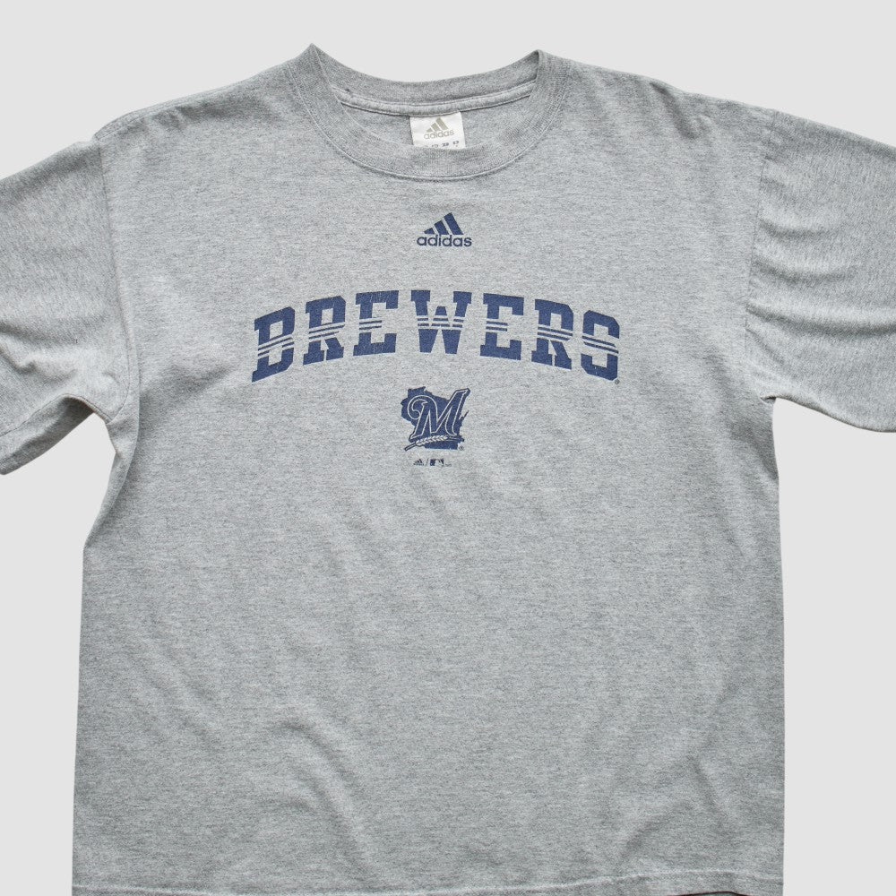 Milwaukee Brewers Adidas 2000s T-Shirt - Gray Vintage