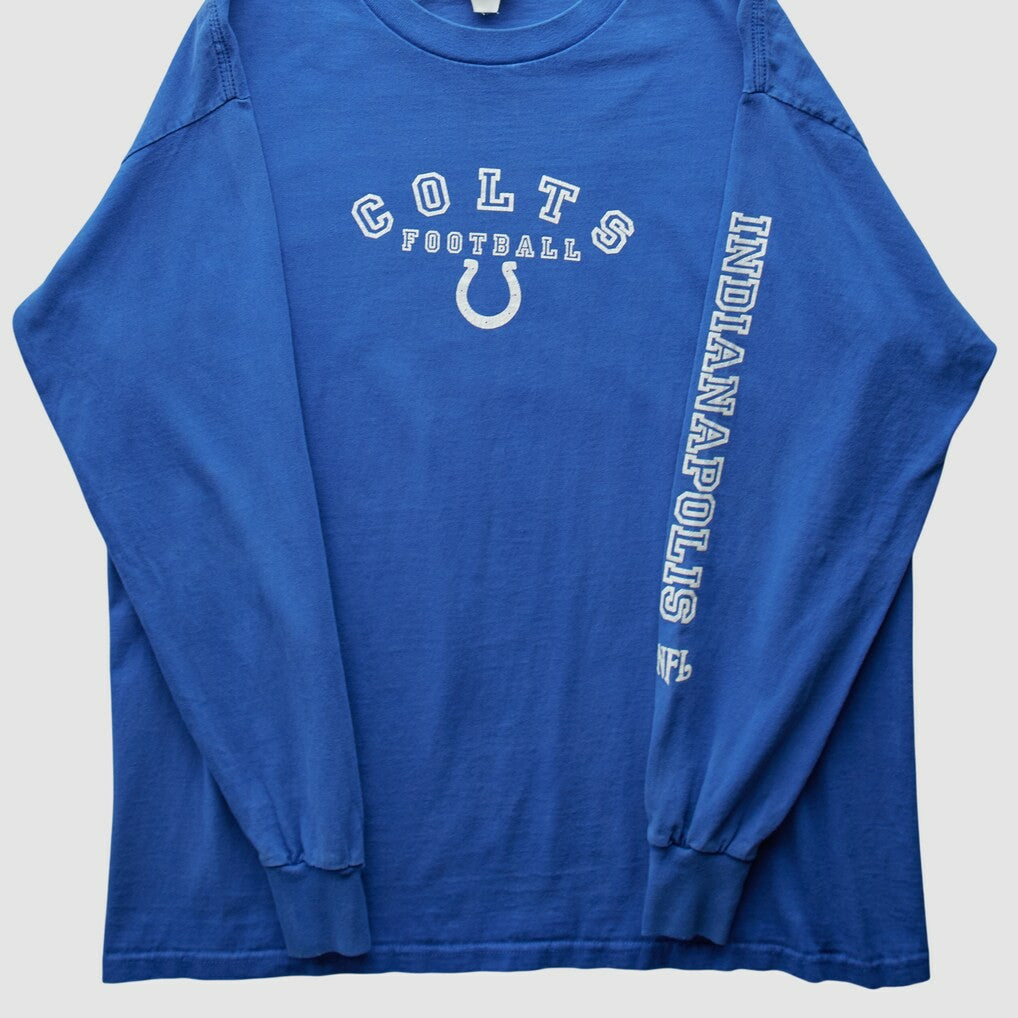 Indianapolis Colts NFL 2000s Long Sleeve T-Shirt - Blue Vintage outlet