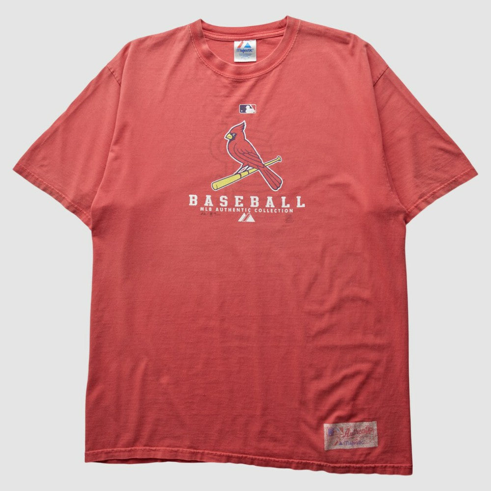 St. Louis Cardinals Majestic 2000s T-Shirt - Red Vintage