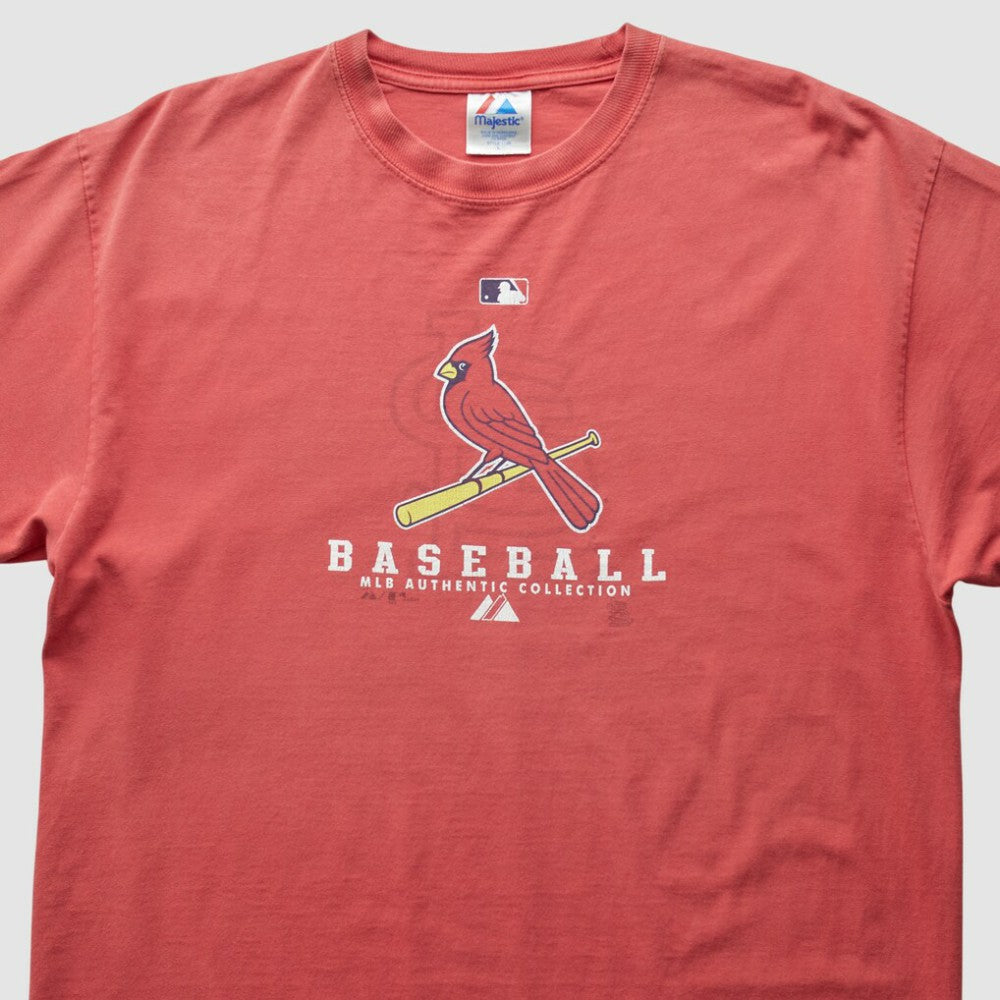 St. Louis Cardinals Majestic 2000s T-Shirt - Red Vintage