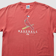 St. Louis Cardinals Majestic 2000s T-Shirt - Red Vintage