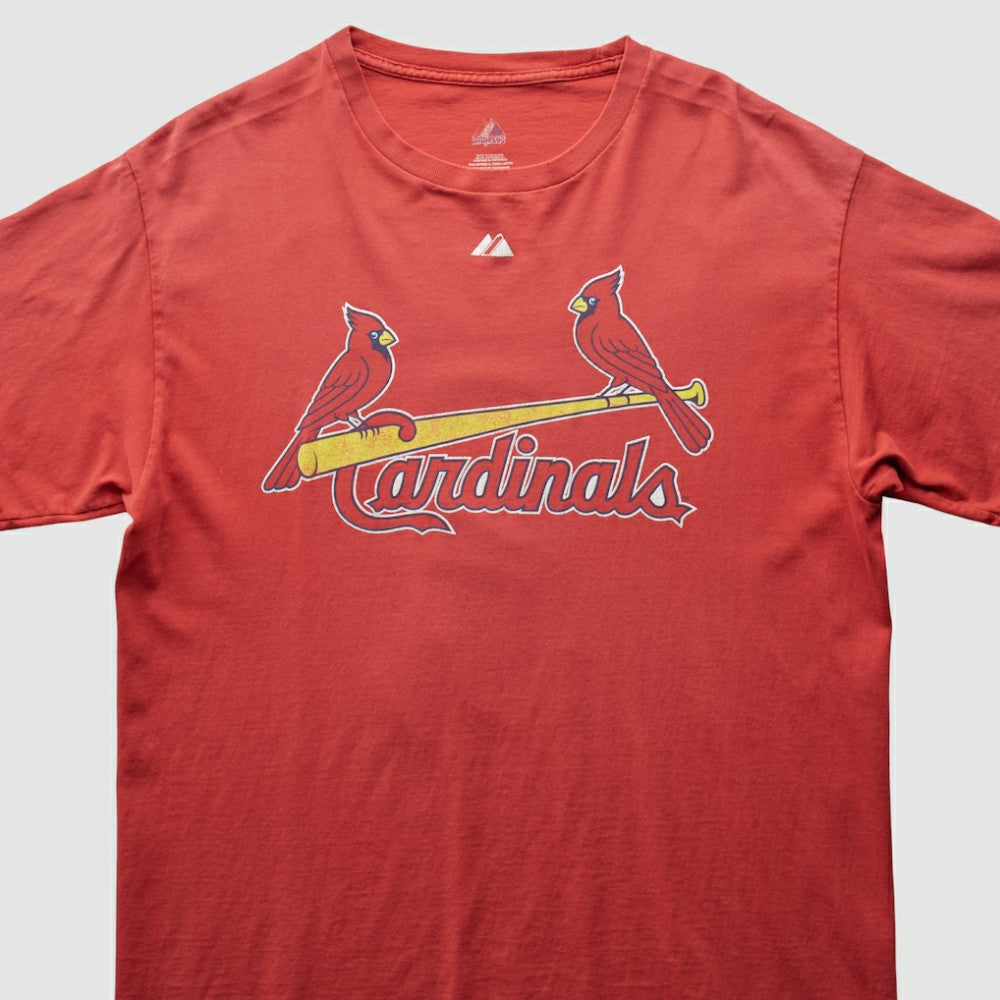 St. Louis Cardinals Majestic 2000s T-Shirt - Red Vintage