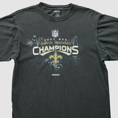 New Orleans Saints Reebok 2009 T-Shirt - Black Vintage outlet
