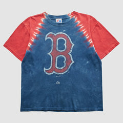 Boston Red Sox Majestic 2000s T-Shirt - Blue Vintage