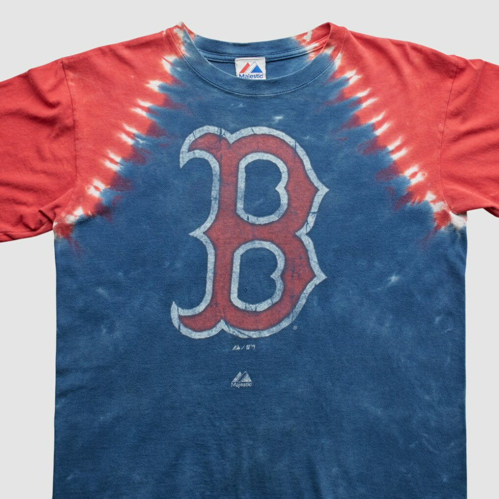 Boston Red Sox Majestic 2000s T-Shirt - Blue Vintage