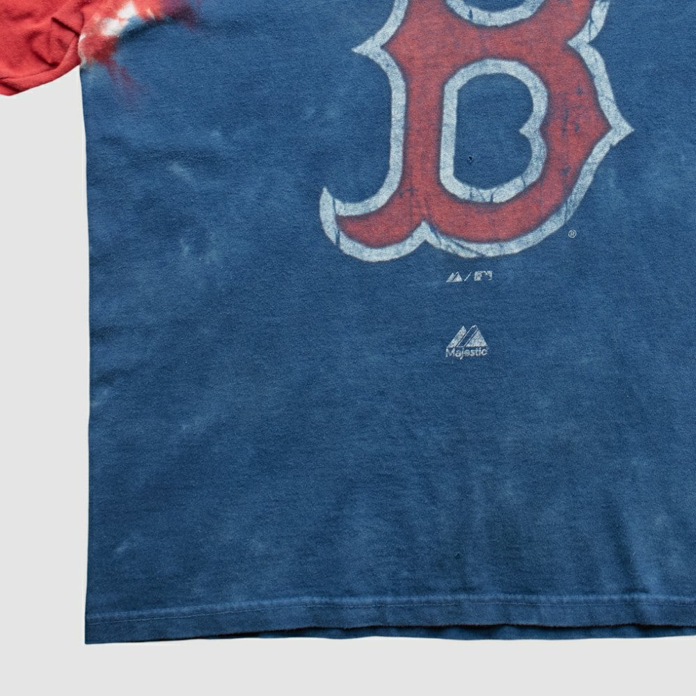 Boston Red Sox Majestic 2000s T-Shirt - Blue Vintage