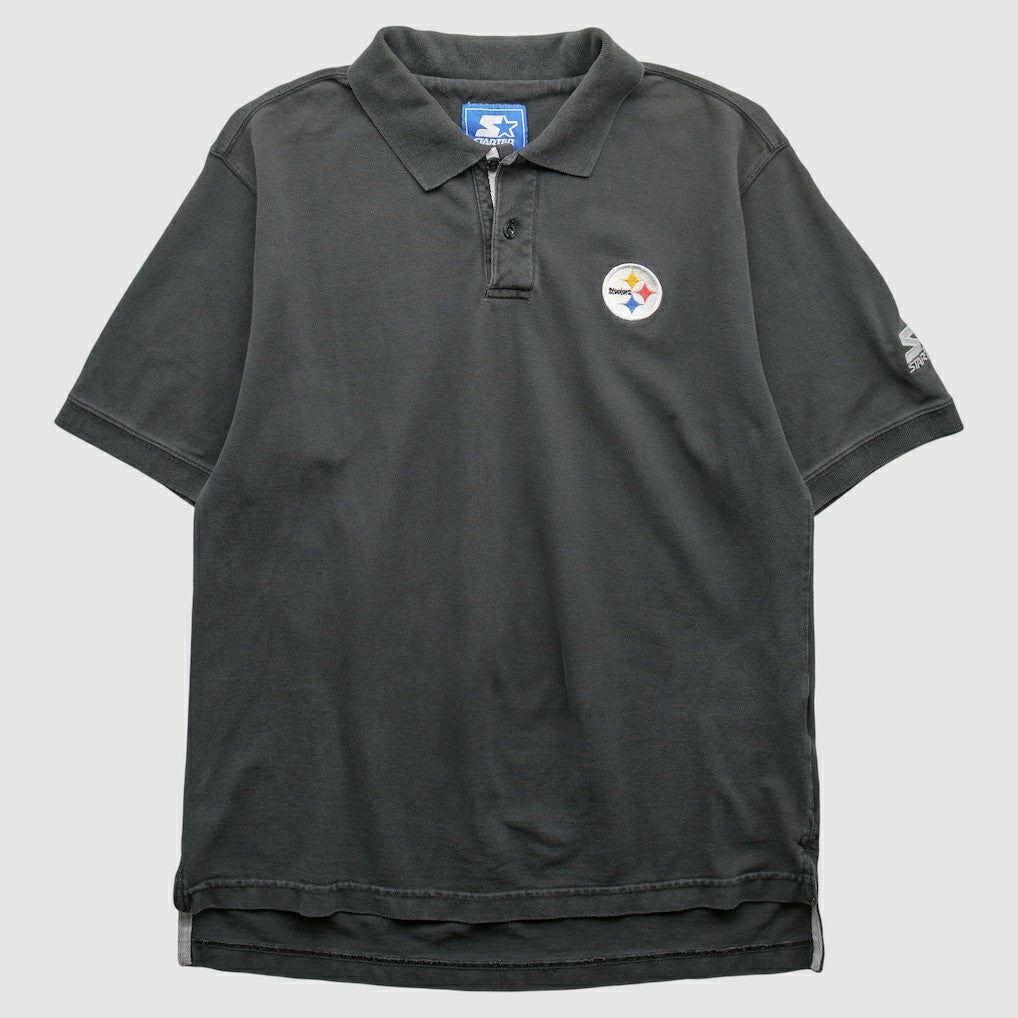 Pittsburgh Steelers Starter 2000s Polo - Black Vintage cheap