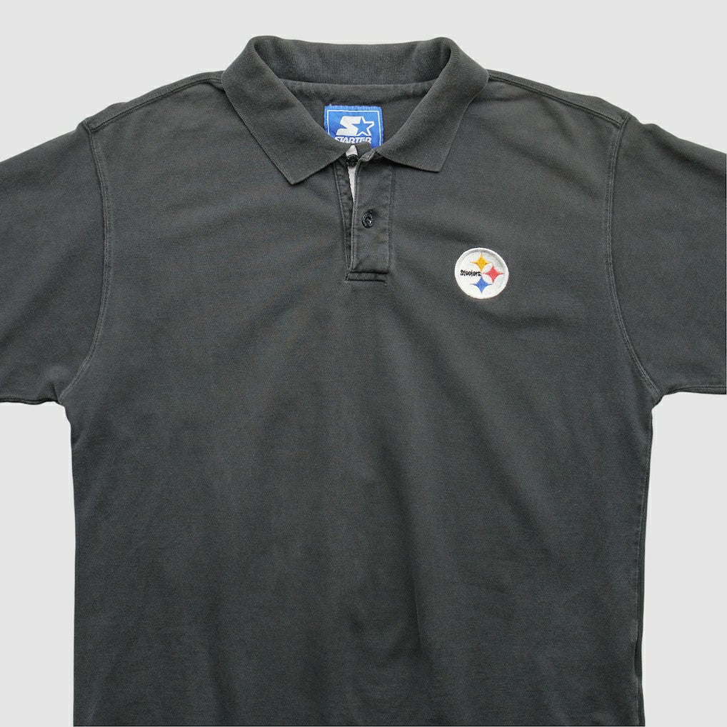 Pittsburgh Steelers Starter 2000s Polo - Black Vintage cheap