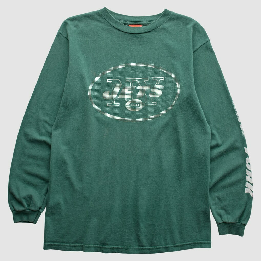 New York Jets NFL 2000s Long Sleeve T-Shirt - Green Vintage for sale