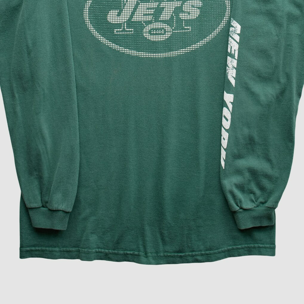 New York Jets NFL 2000s Long Sleeve T-Shirt - Green Vintage for sale