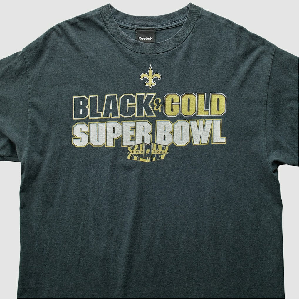 New Orleans Saints Reebok 2009 T-Shirt - Black Vintage for sale