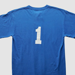 Texas Rangers Majestic 2000s T-Shirt - Blue Vintage
