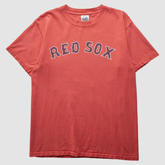 Boston Red Sox Majestic 2000s T-Shirt - Red Vintage