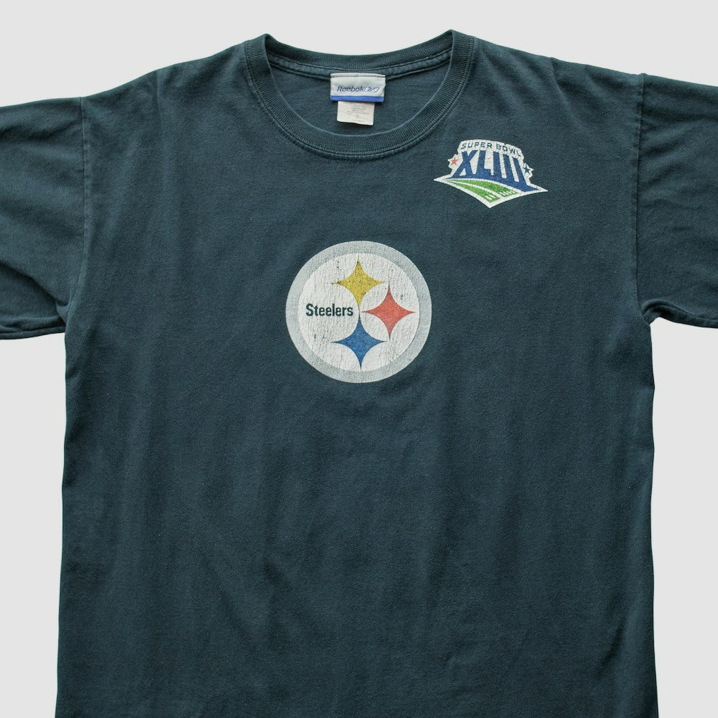 Pittsburgh Steelers Reebok 2009 T-Shirt - Blue Vintage on sale