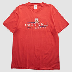 St. Louis Cardinals Logo 7 90s T-Shirt - Red Vintage