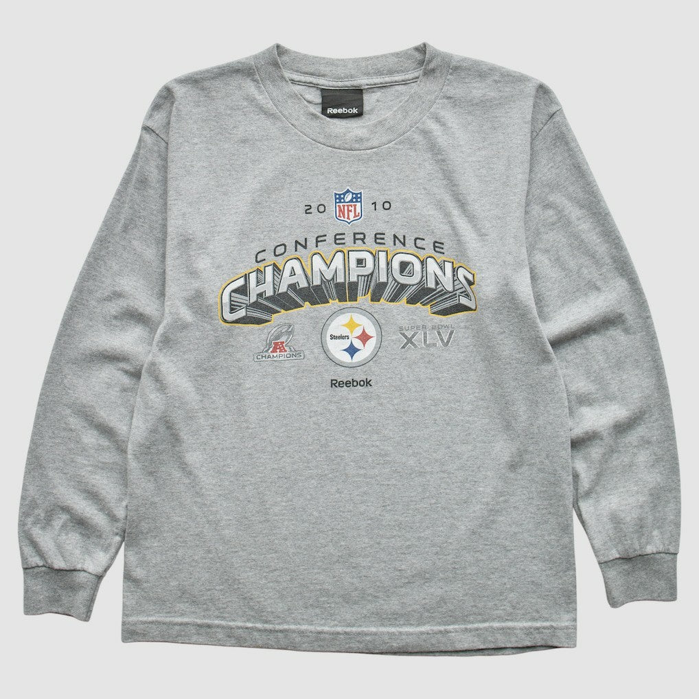 Pittsburgh Steelers Reebok 2010 Sweatshirt - Gray Vintage discount