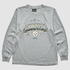 Pittsburgh Steelers Reebok 2010 Sweatshirt - Gray Vintage discount