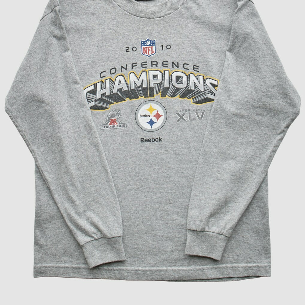 Pittsburgh Steelers Reebok 2010 Sweatshirt - Gray Vintage discount