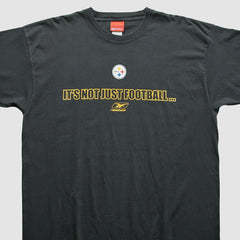 Pittsburgh Steelers Reebok 2000s T-Shirt - Black Vintage for sale