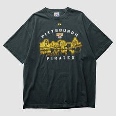 Pittsburgh Pirates Majestic 2000s T-Shirt - Black Vintage