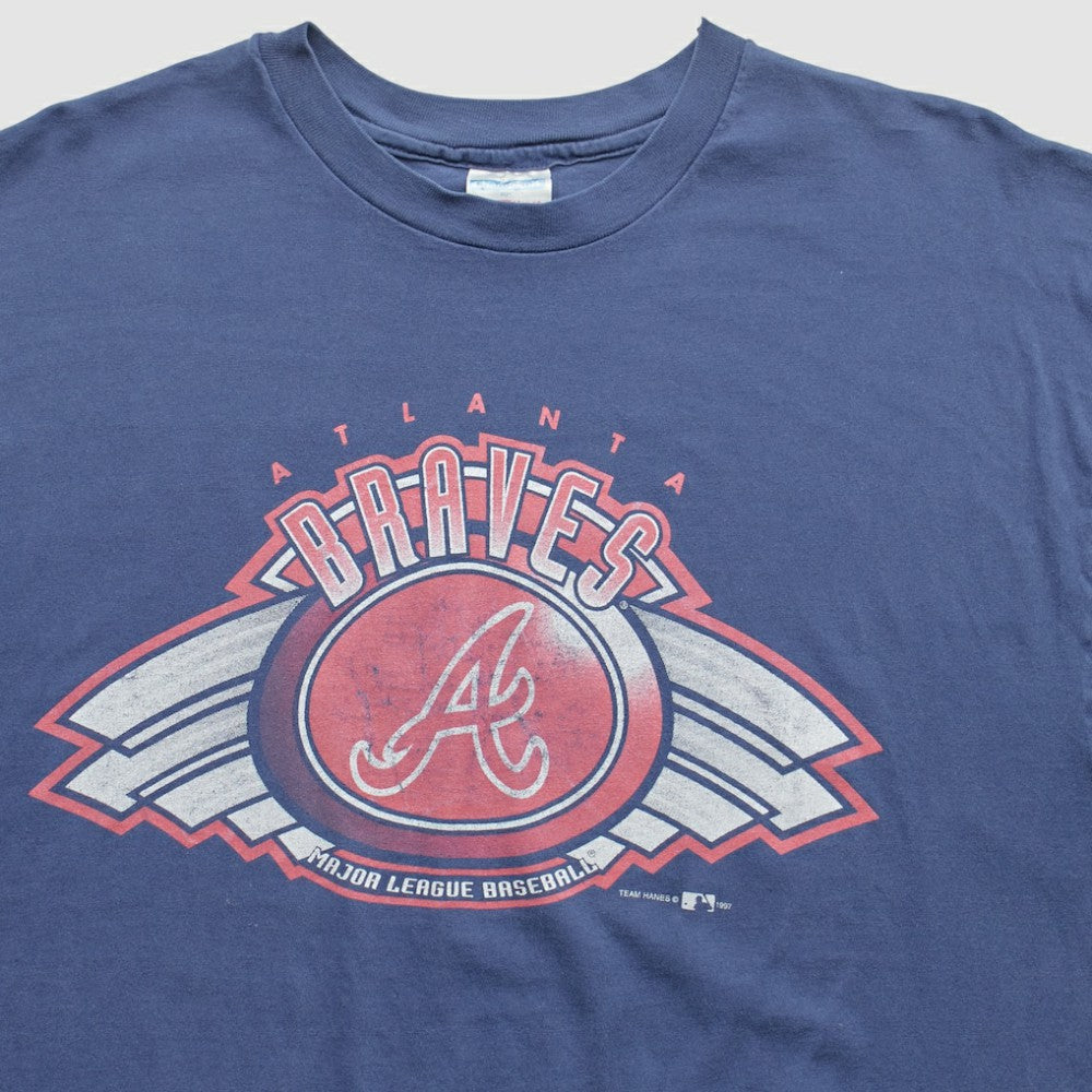 Atlanta Braves Hanes 1997 T-Shirt - Navy Vintage