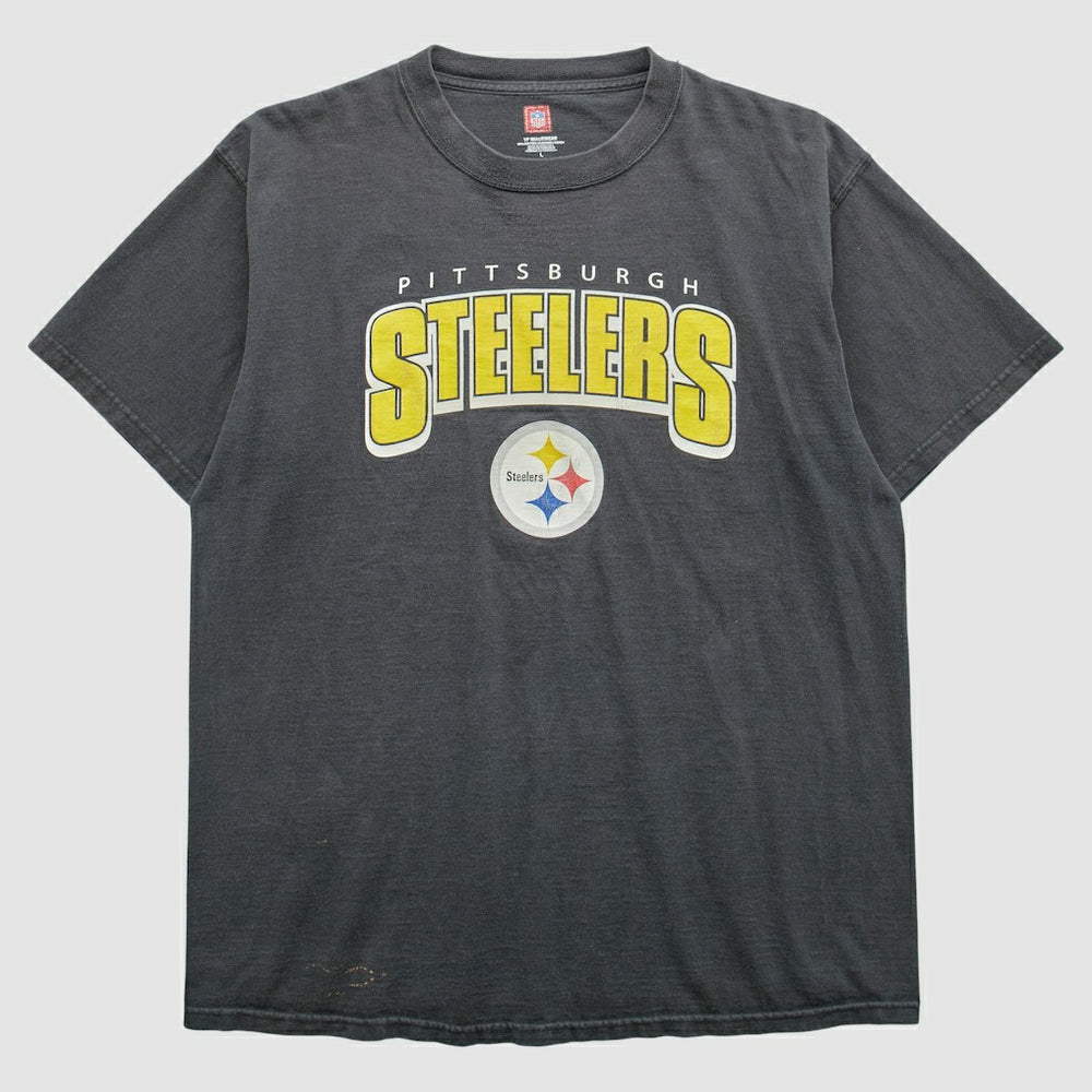 Pittsburgh Steelers 2000s T-Shirt - Black Vintage cheap