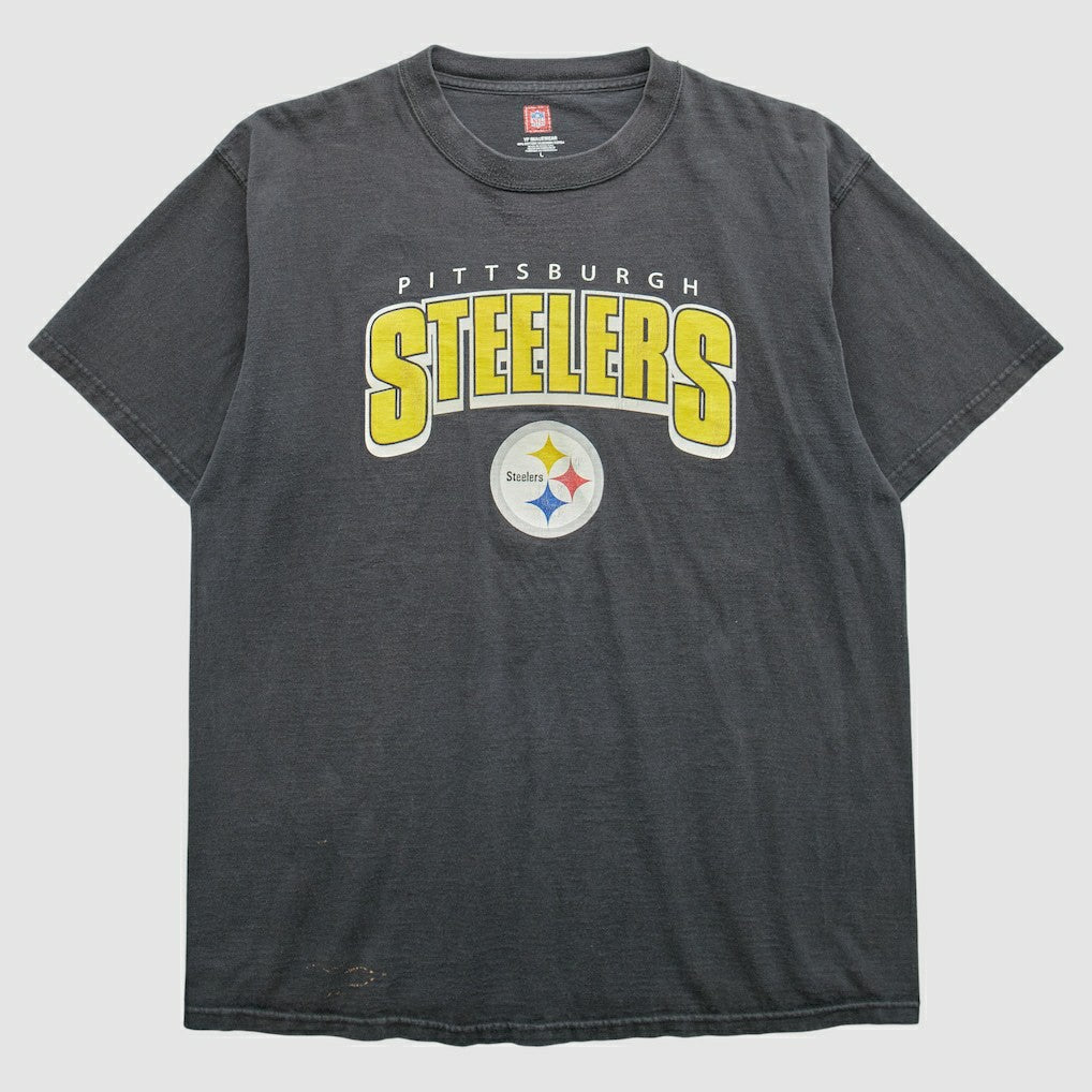Pittsburgh Steelers 2000s T-Shirt - Black Vintage cheap