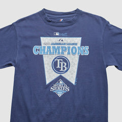 Tampa Bay Rays Majestic 2008 T-Shirt - Blue Vintage