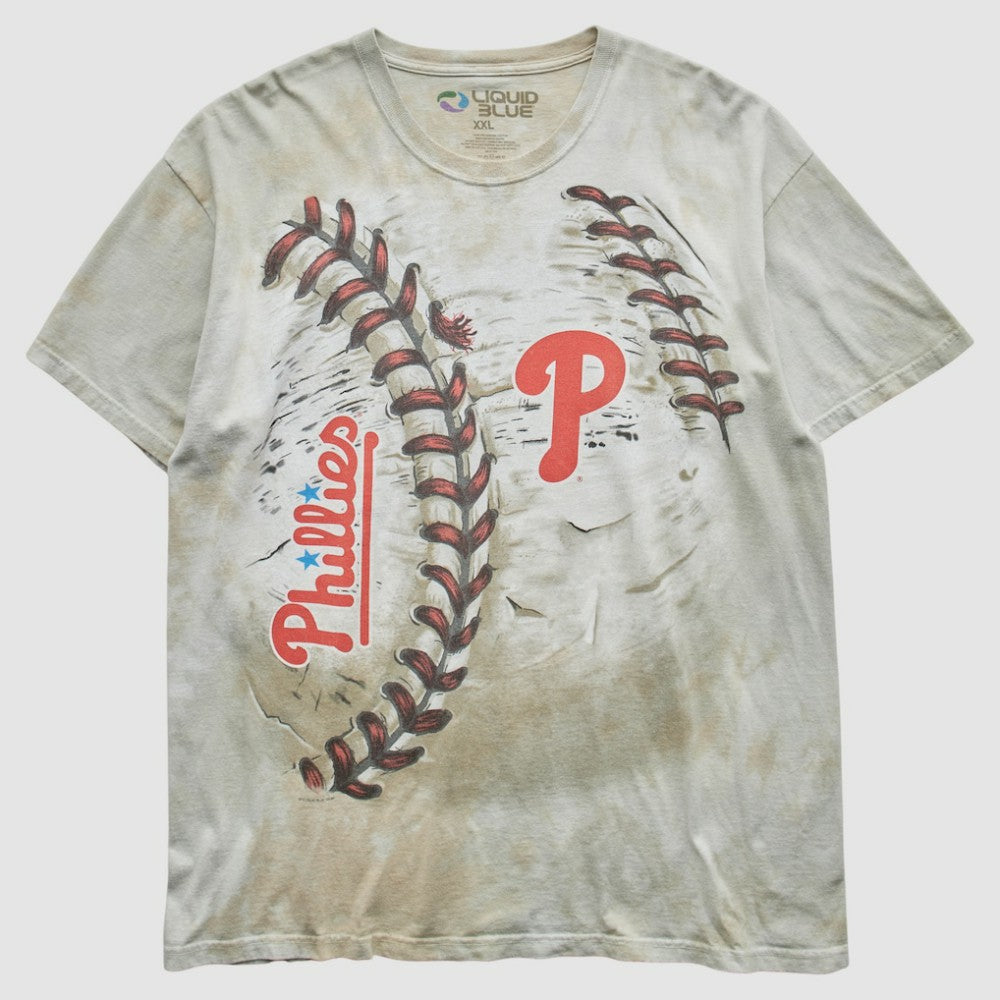 Philadelphia Phillies Liquid Blue 2014 T-Shirt - Beige Vintage