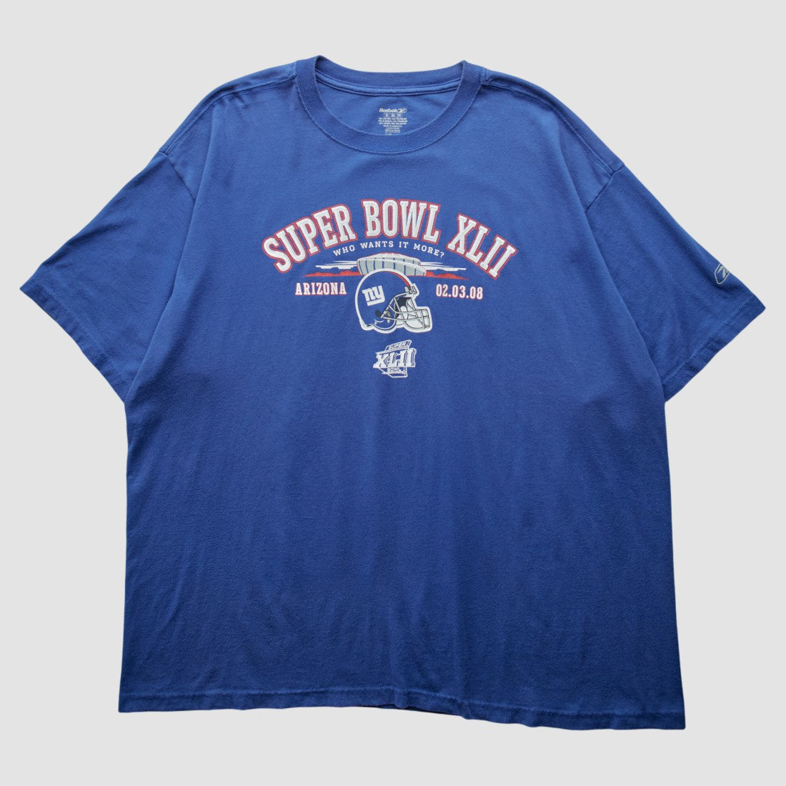 New York Giants Reebok 2008 T-Shirt - Blue Vintage discount