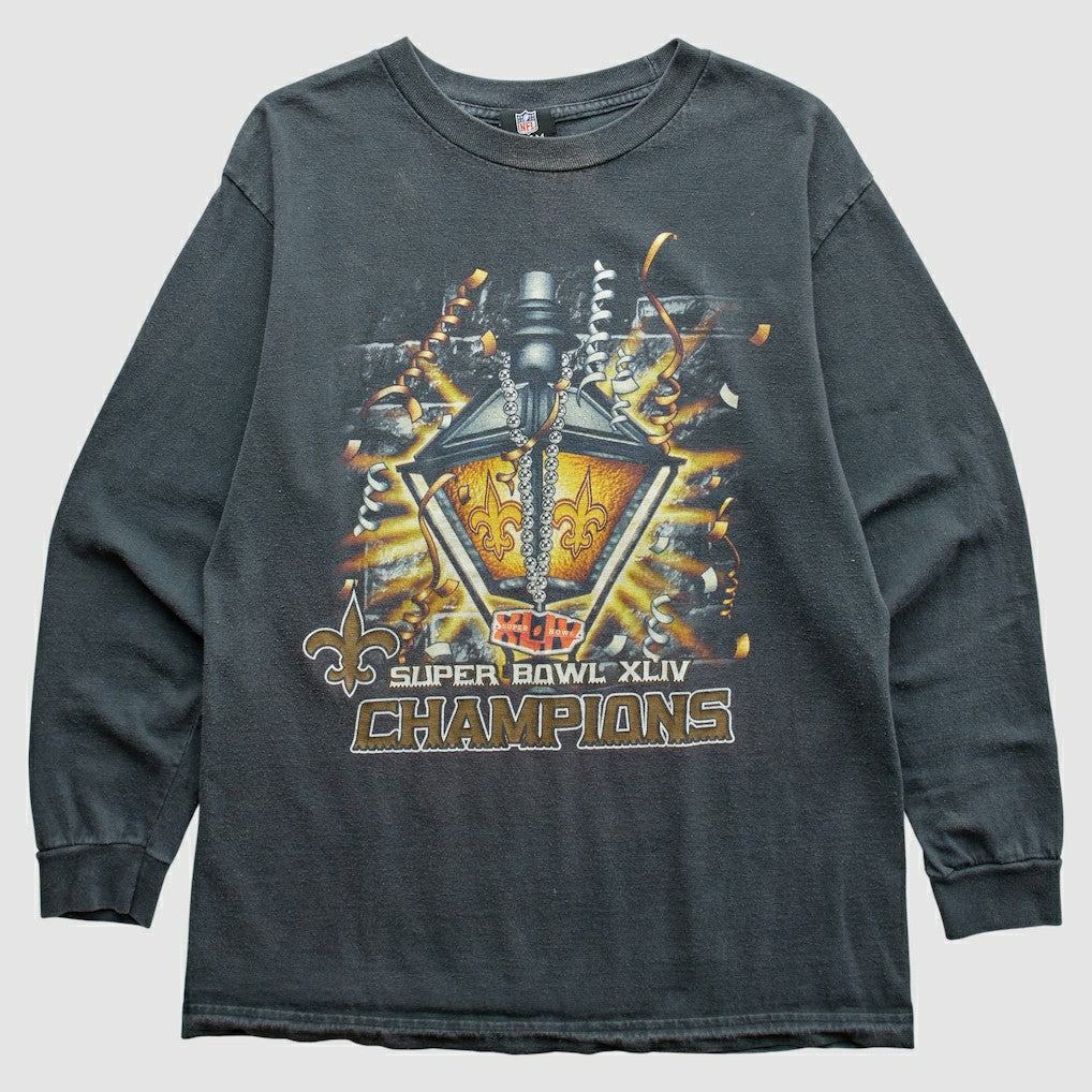 New Orleans Saints NFL 2010 T-Shirt - Black Vintage for sale